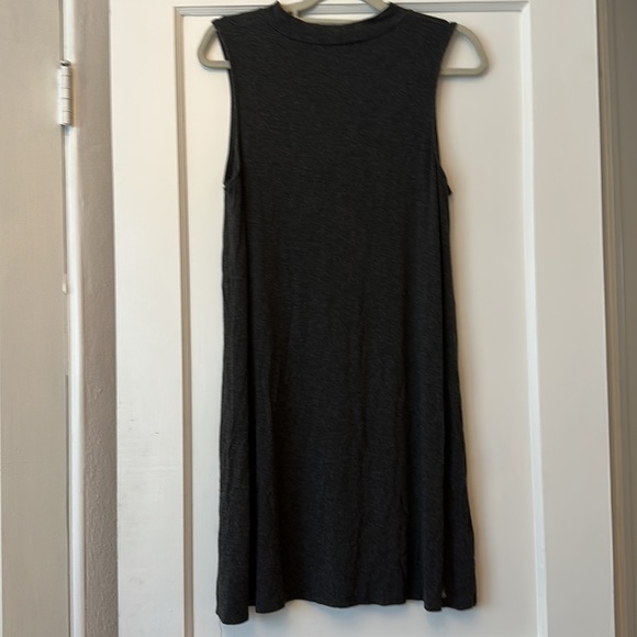 Gray Mock Neck Shift Dress - Picture 3 of 3